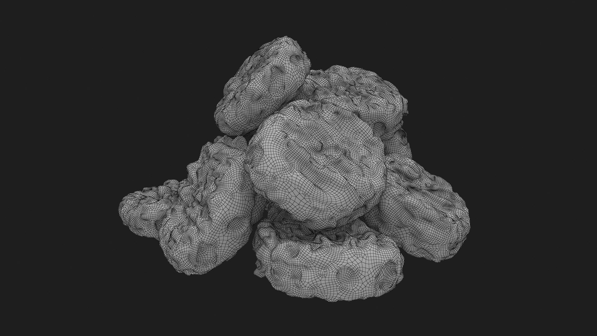 Chicken Nuggets 03 Pile Model - TurboSquid 2189507