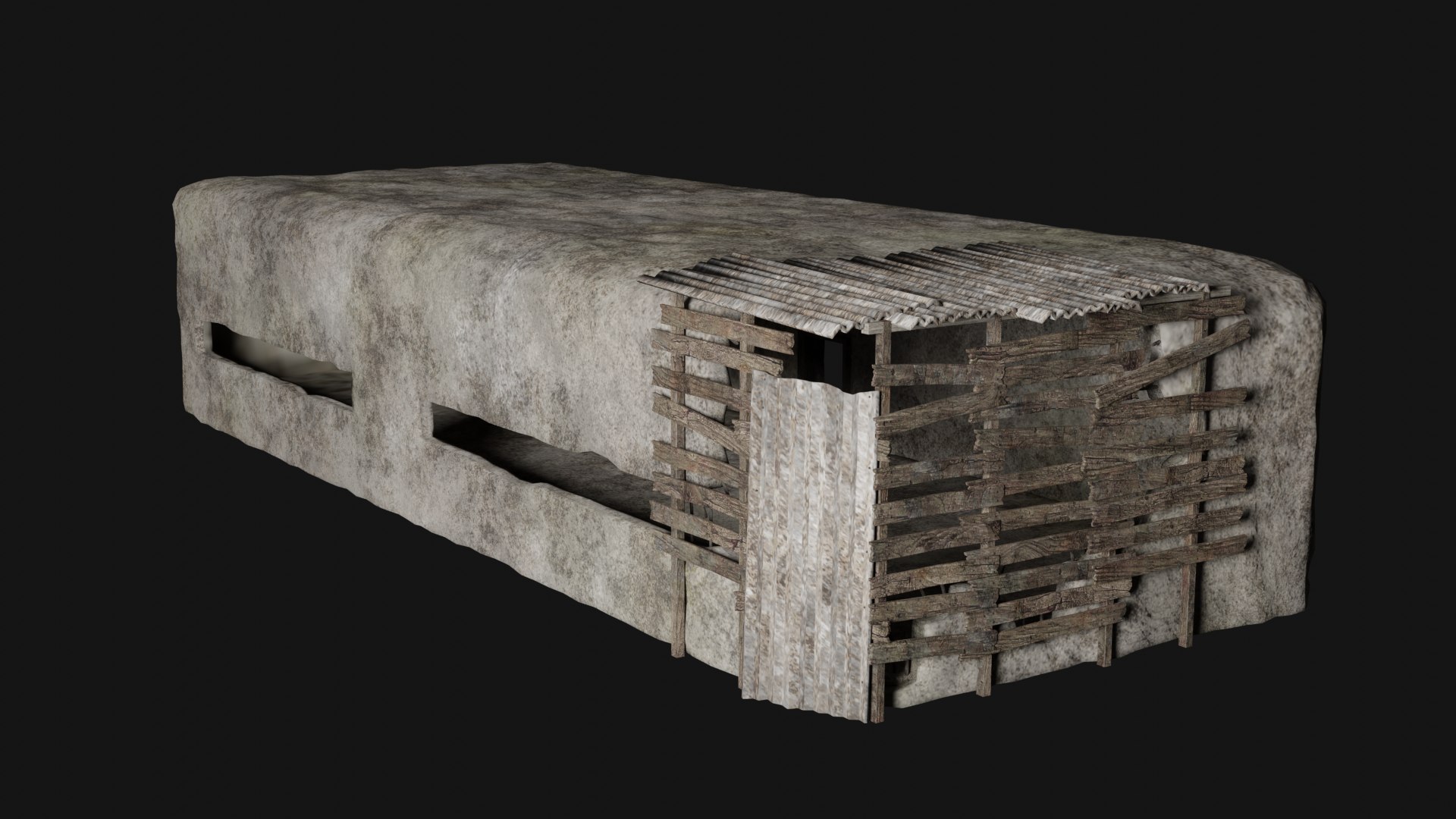 BUNKER SHELTER POSTAPO HIDE HOUSE SURVIVAL IMPROVISED COLLECTION 3D https://p.turbosquid.com/ts-thumb/C5/7B3J2U/25/04.02/png/1680465428/1920x1080/fit_q87/e9fc35a99e8485f565108f1559a055c721078f46/04.02.jpg