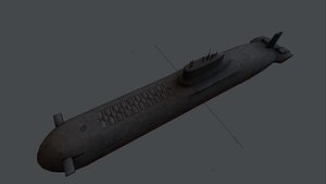 3d fbx project akula typhoon submarine