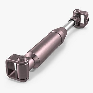 3d model of anodized hydraulic cylinder 7