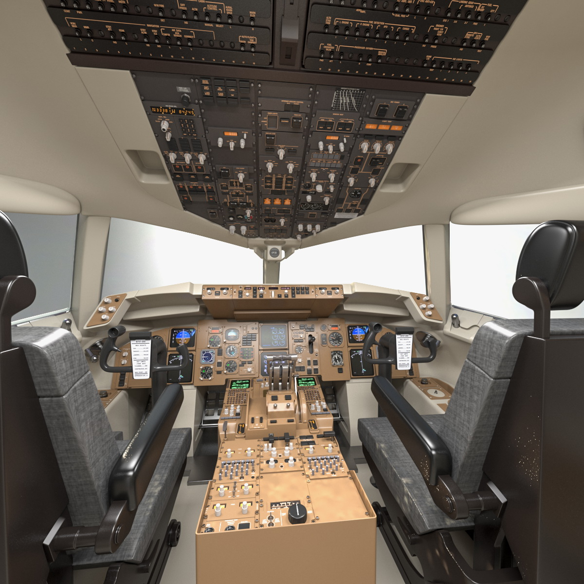 3D boeing 757 200 cockpit - TurboSquid 1646580