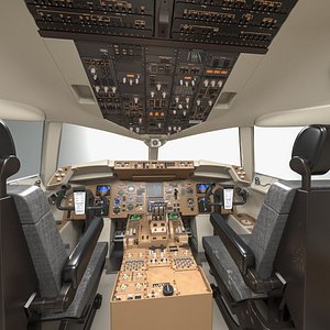 3D boeing 757 200 cockpit