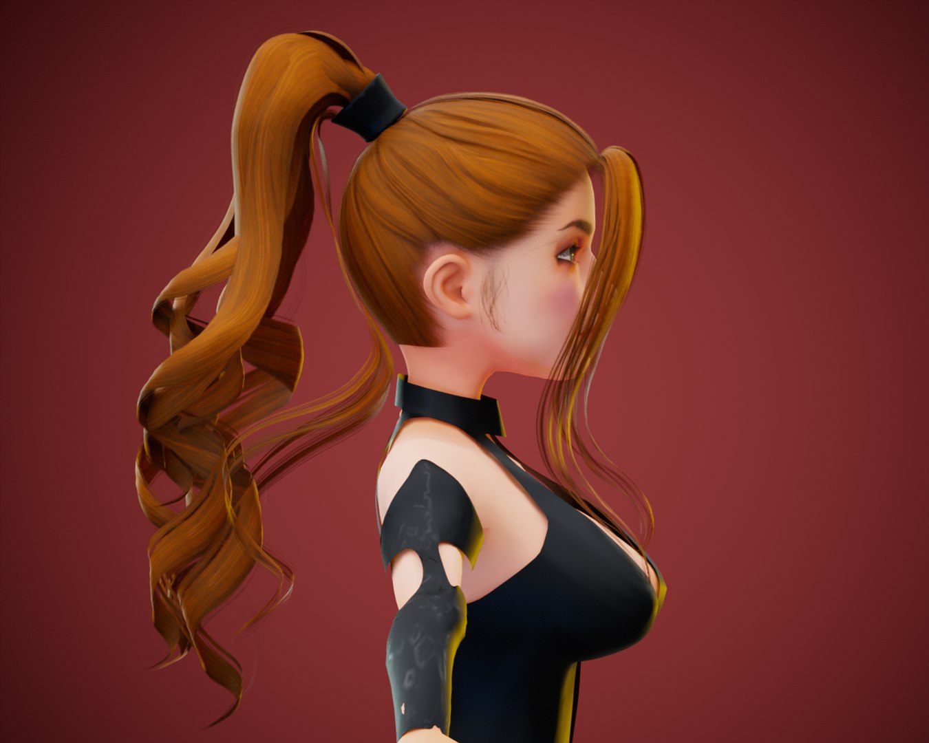 3D Model Stylized Cartoon Game Girl Character Rigged - TurboSquid 2415312