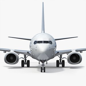 3D Boeing 737-800 White
