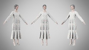 3D model Dress 25 Abstract Pebble Repeat
