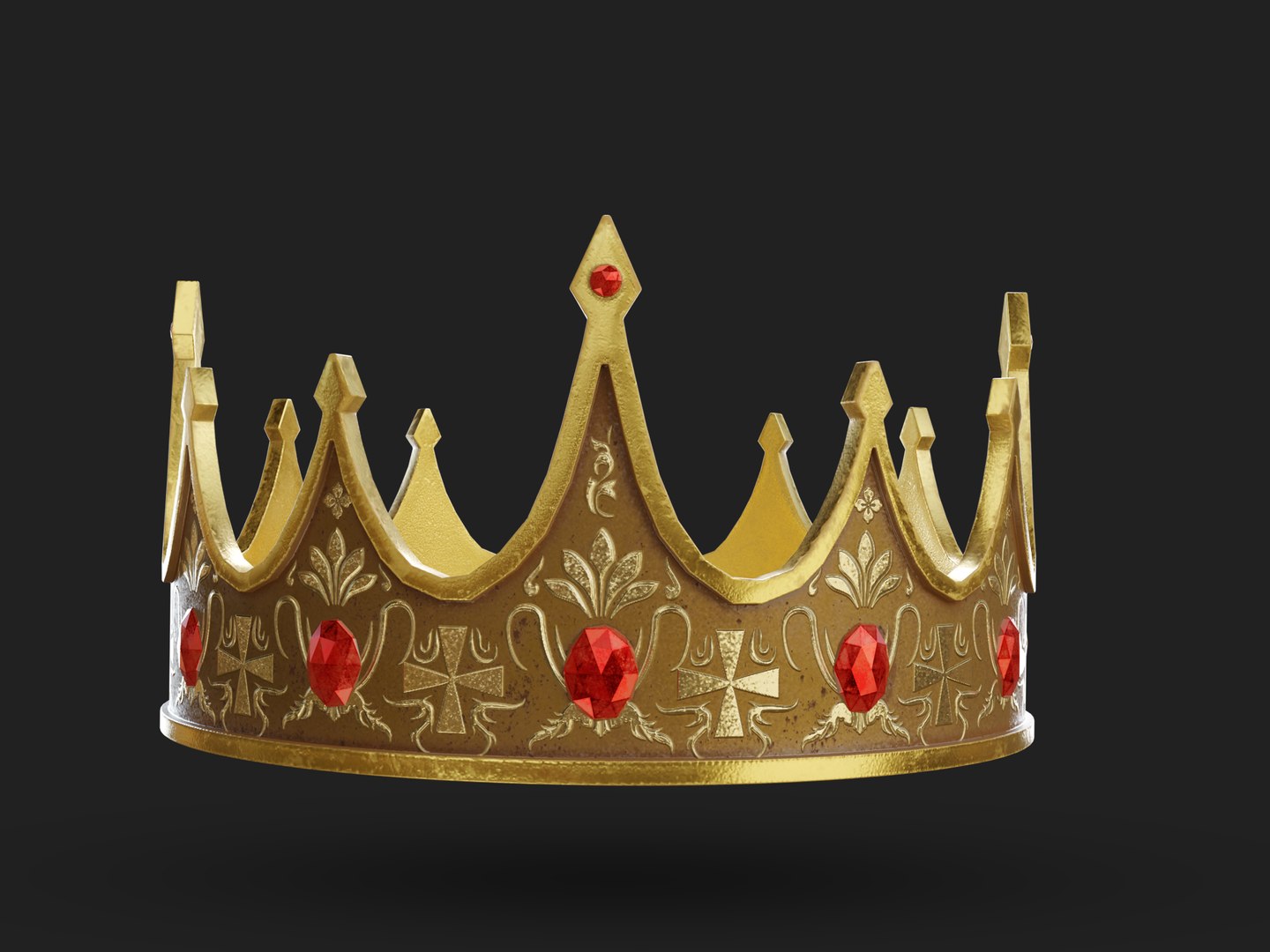 3D King Crown model - TurboSquid 1927697