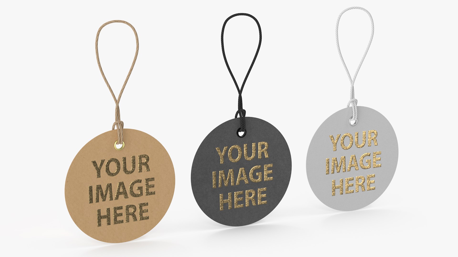 Label Tag Round 3D model preview