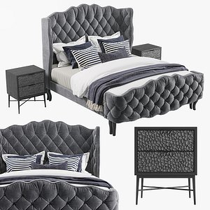 House of Hampton Mcbeth Queen Bed Union Rustic Jakey Nightstand