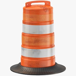 Traffic Barrel 02 3D model