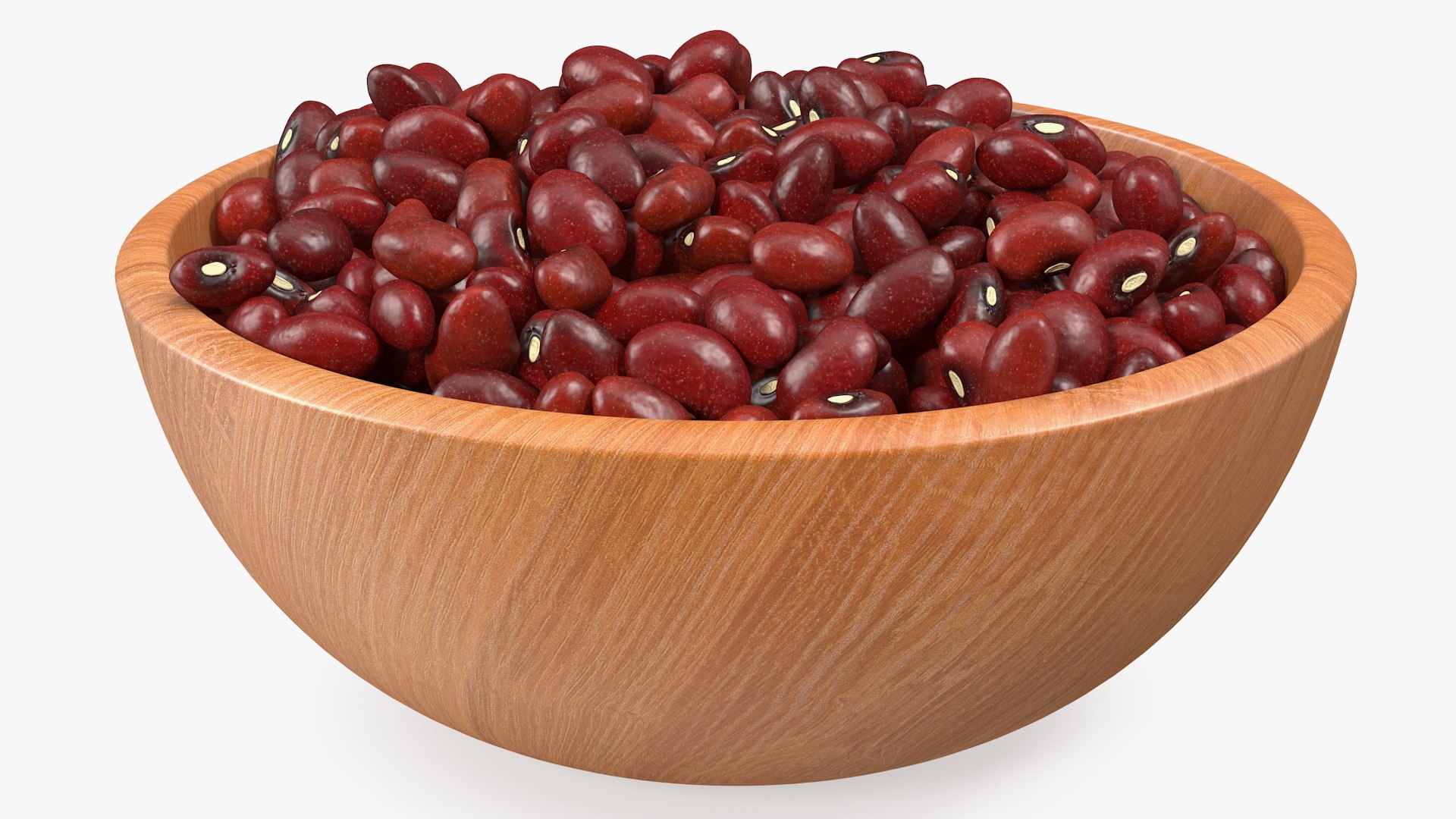 Full Bowl of Dark Red Kidney Beans 3D model preview