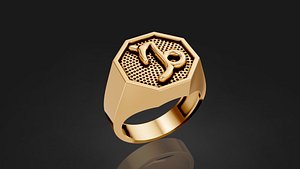 3D capricorn ring