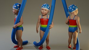 3D child female swwimmingpool acc0203009
