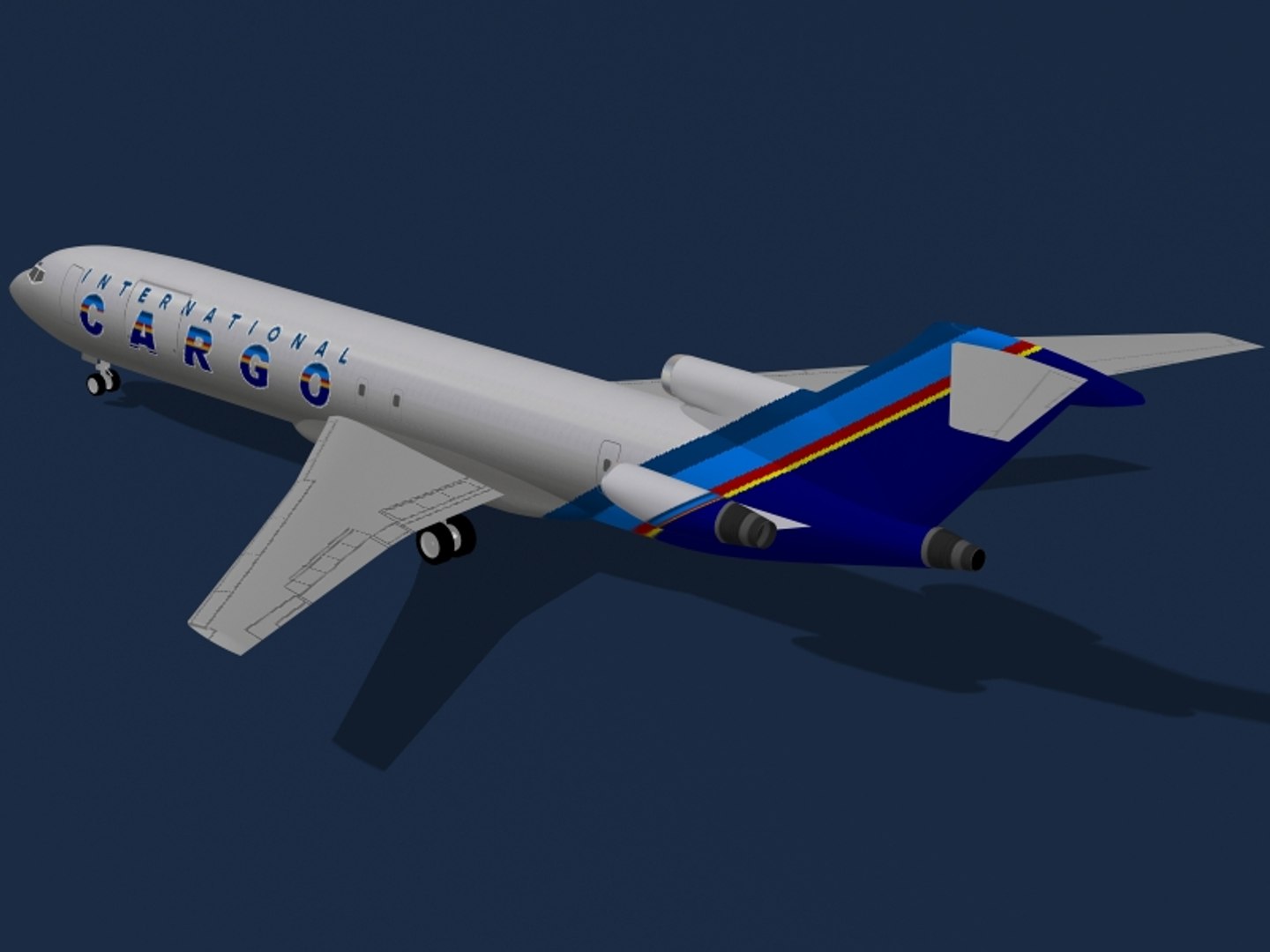 B 727-200 F International 3d 3ds