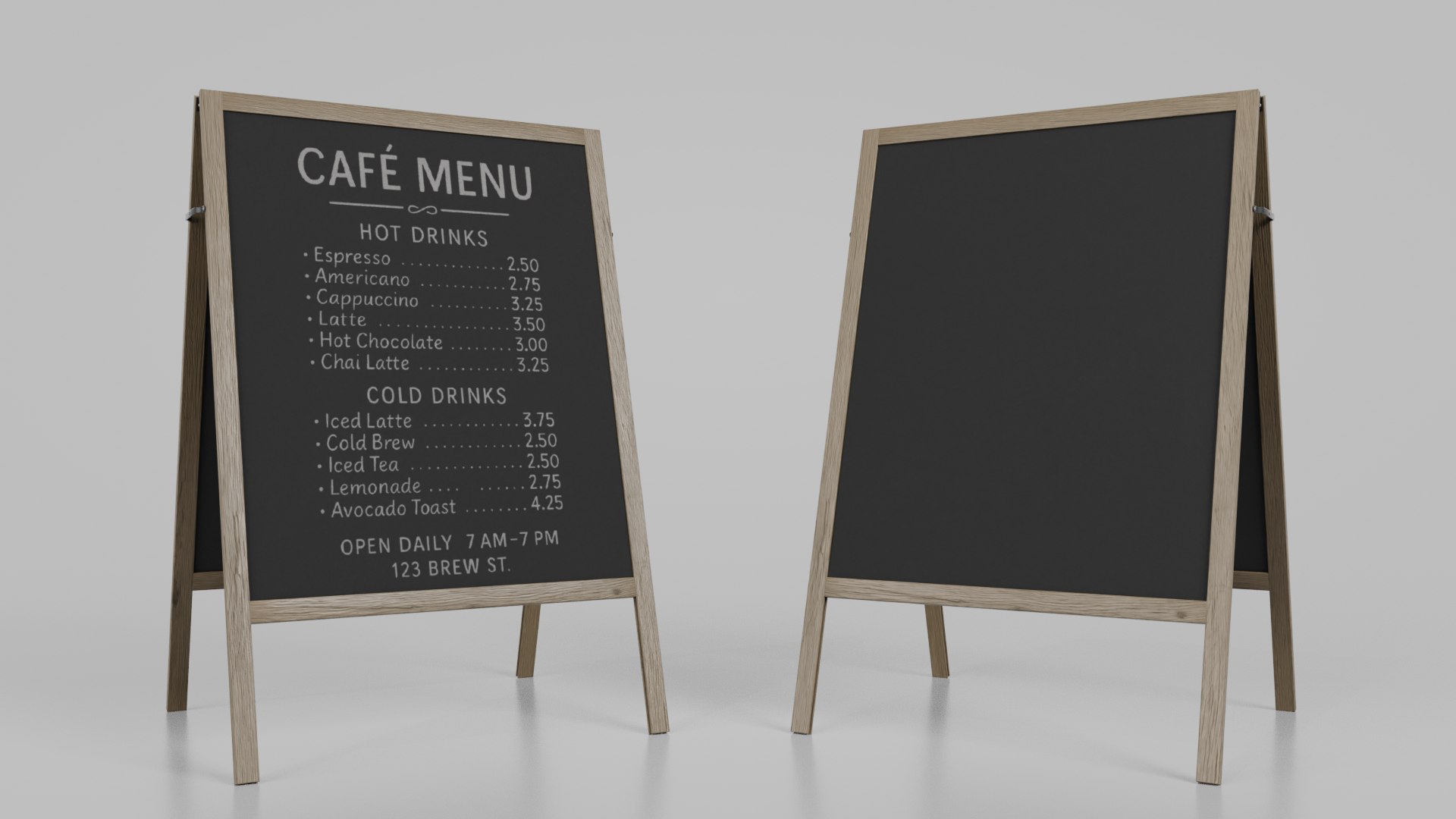 Customizable Classic Wooden A-Frame Chalkboard Signs 3D https://p.turbosquid.com/ts-thumb/C5/k0HPrf/i3/a1/png/1747164605/1920x1080/fit_q87/7ac4759a9c08fb2ae8a06bb8514e6e17da69eb67/a1.jpg