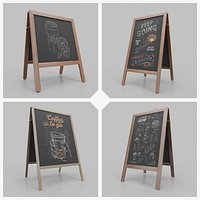 Customizable Classic Wooden A-Frame Chalkboard Signs
