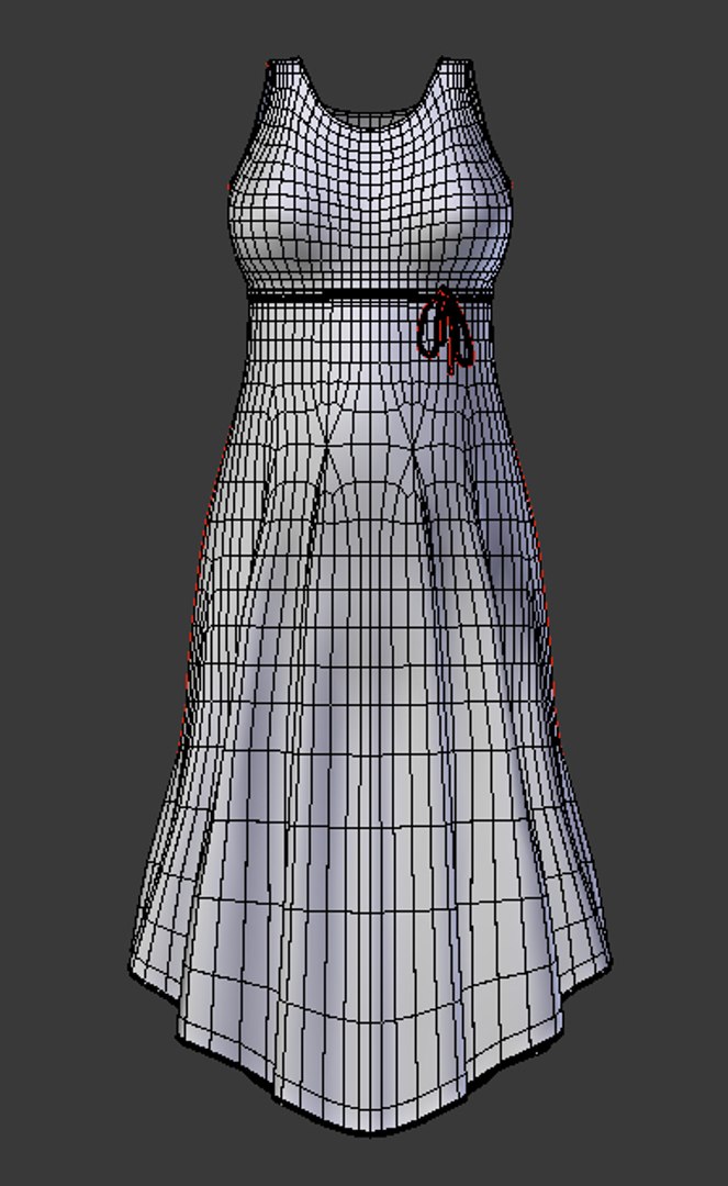 3D Dress Tummy Rigged - TurboSquid 1190772