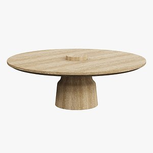Galerie Glustin - Travertine coffee table art10025