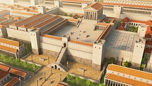 The Temple of Augustus Samaria Environment 3D model