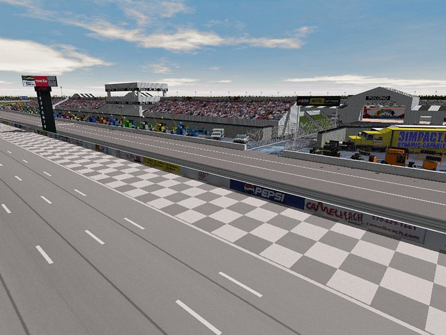 3d Max Pocono Track Race
