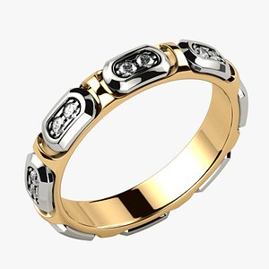 3D model Composite Gold Fashion Ring