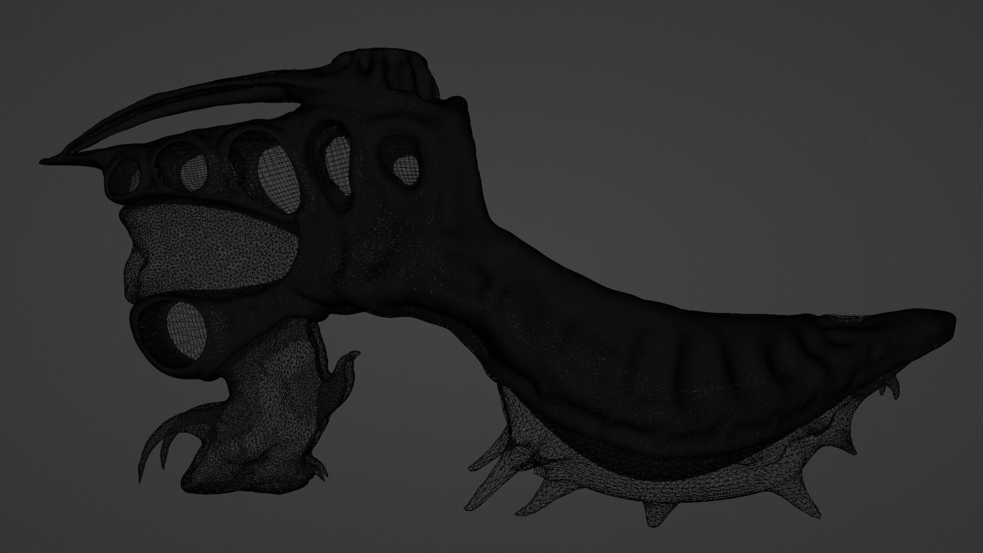 Shoes Prototype Alien Giger inspired model https://p.turbosquid.com/ts-thumb/C5/xtEHhR/4C/wireframe/png/1675178901/1920x1080/fit_q87/1097d121f255bf5c4dc0f970eb52c0c7361a5ece/wireframe.jpg