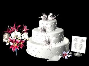 wedding cake 3d model