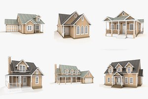 hi-poly cottages vol 15 3D model