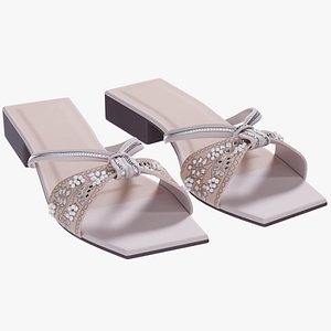 3D Women  slipper 31 model