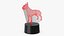 Lâmpada de ilusão de ótica 3D para cães vermelha