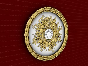 3D model rosette decorative molding