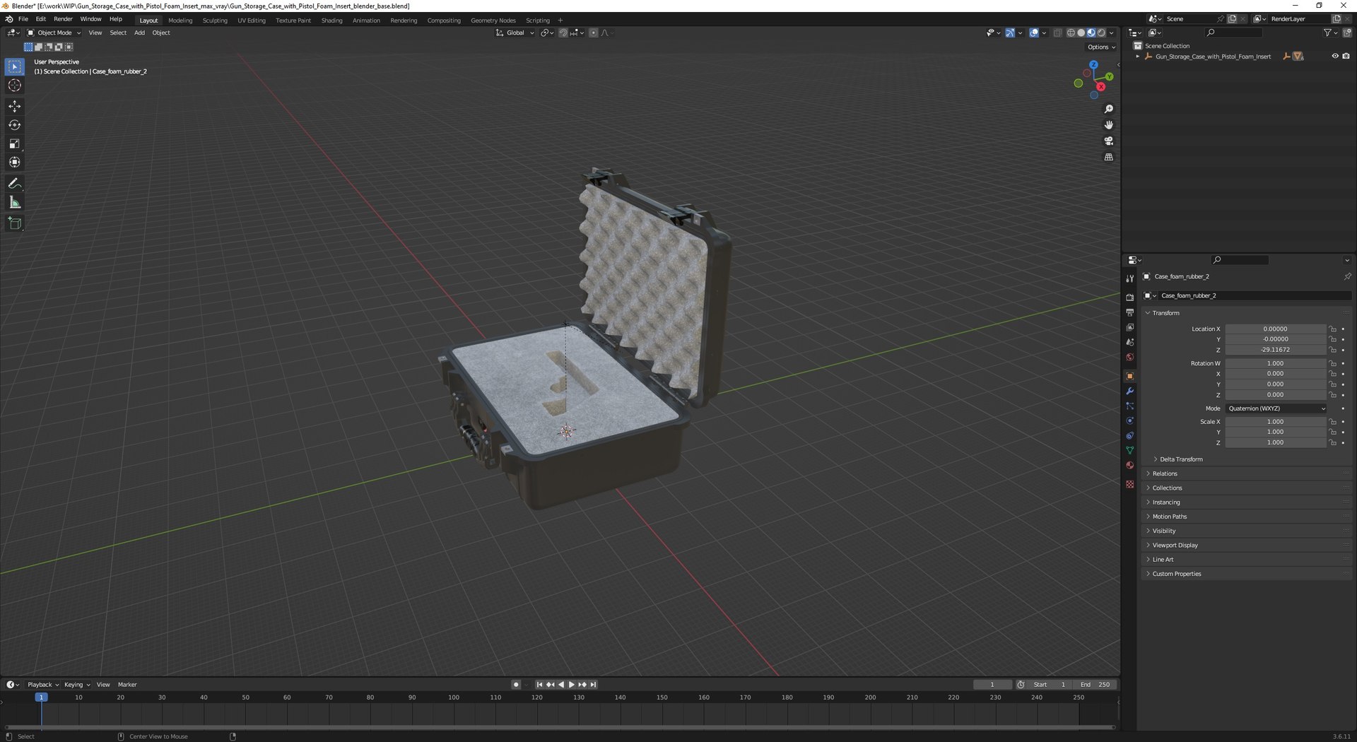 3D model Gun Storage Case with Pistol Foam Insert https://p.turbosquid.com/ts-thumb/C6/E1wocu/QB/gun_storage_case_with_pistol_foam_insert_1001/jpg/1744509130/1920x1080/fit_q87/d5451b46d1f2077ea06086e2735dbf7f2960e696/gun_storage_case_with_pistol_foam_insert_1001.jpg