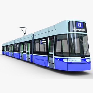 Tram Flexity Zurich exterior 3D