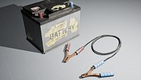 Car Battery and Jumper Cables