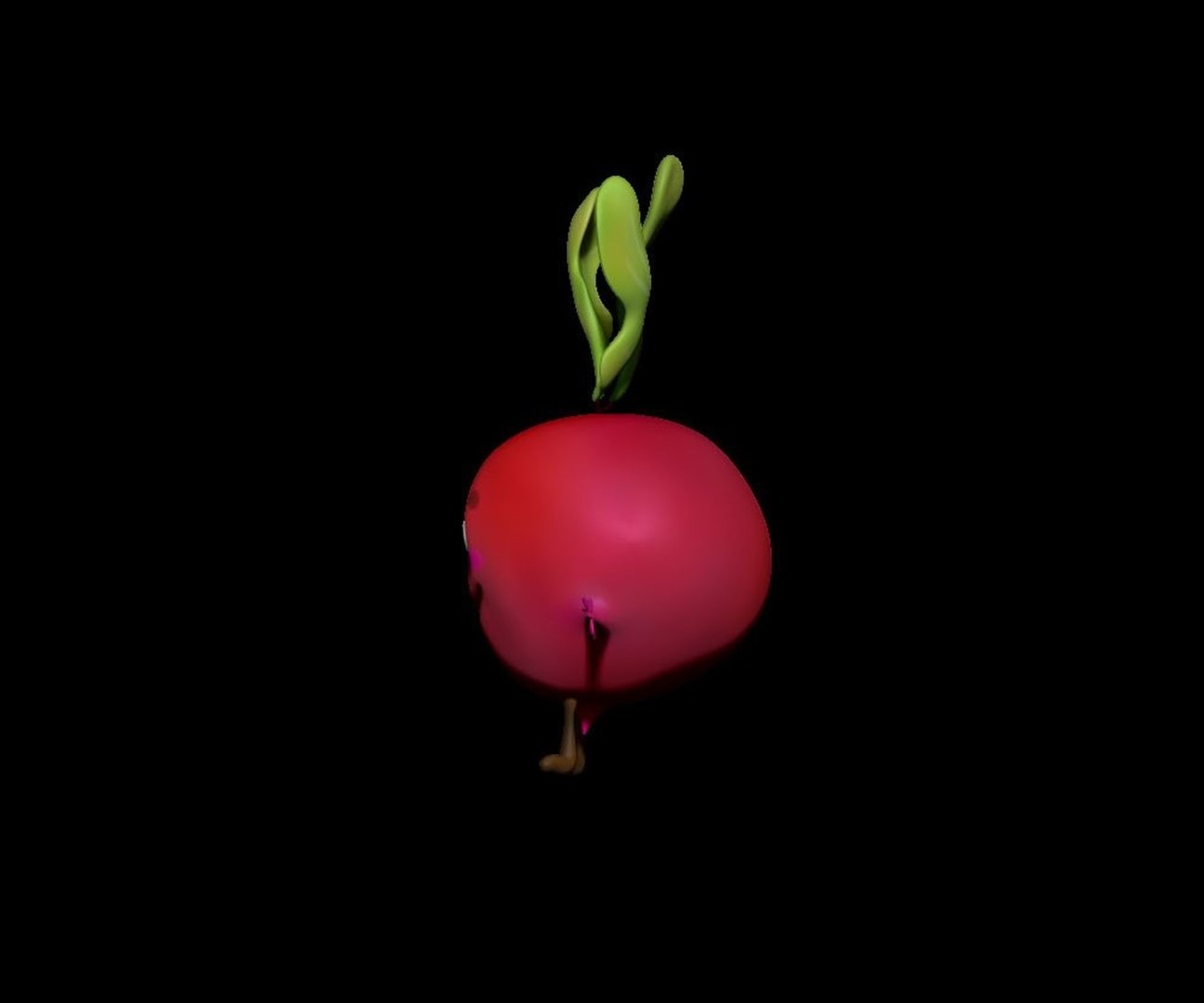 Cartoon Radish 3D Model - TurboSquid 2233125