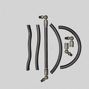 Hydraulic pipeline rubber 3D