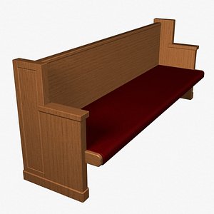 church pew 3d max