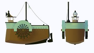 3D model tug ship