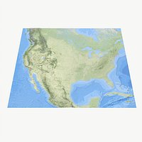 United States Topo relief map