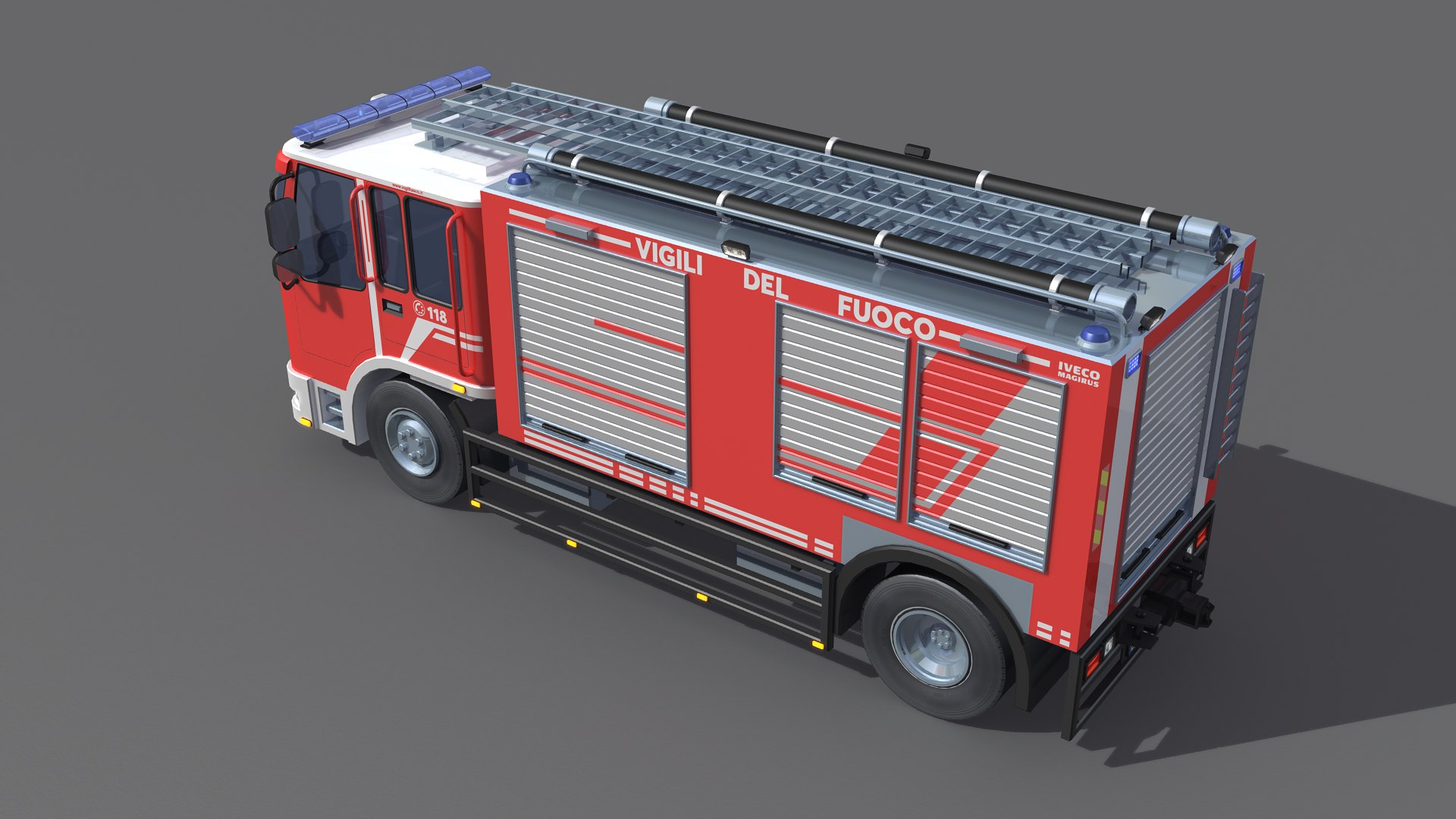 3D Italian Firetruck Model - TurboSquid 1479757