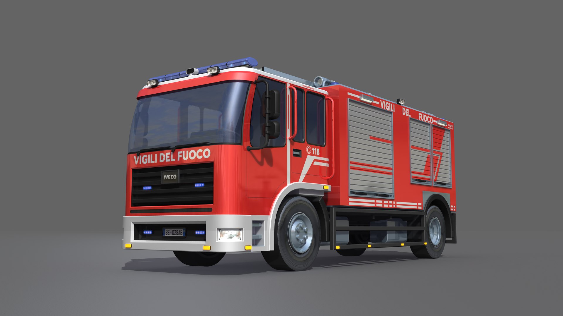 3D Italian Firetruck Model - TurboSquid 1479757