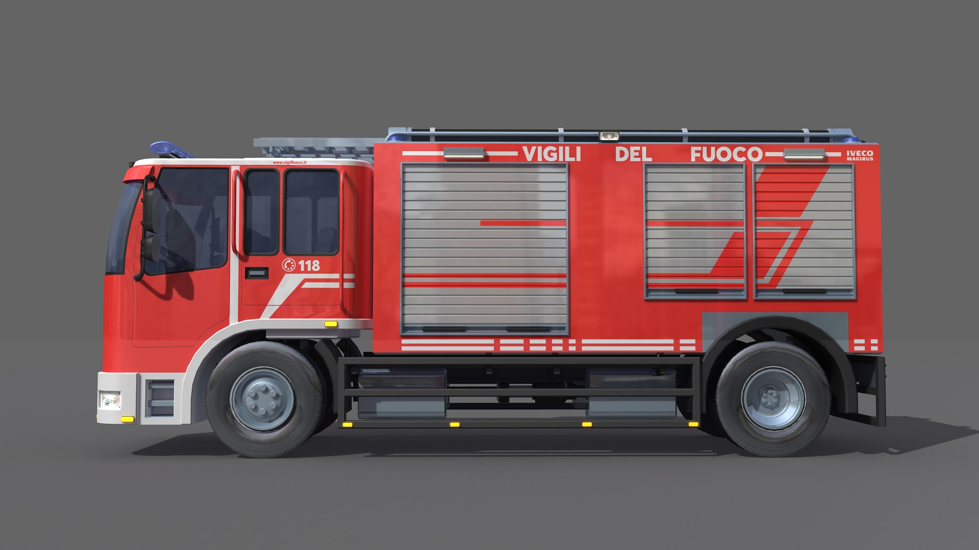 3D Italian Firetruck Model - TurboSquid 1479757