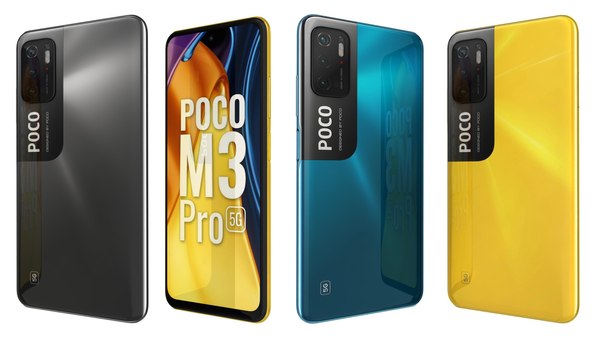 3D model Xiaomi Poco M3 Pro 5G All Colors