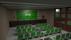 3D Bank Interior model