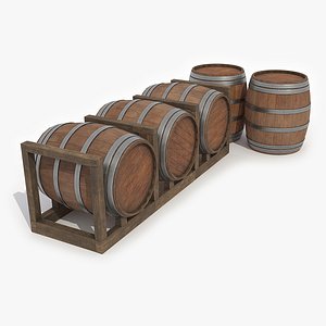 Wooden Barrels 4 model
