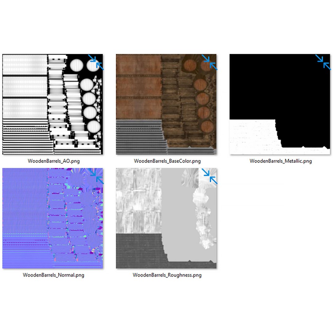 Wooden Barrels 4 Model - TurboSquid 2295359