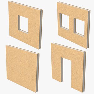 3D Plywood Facade Collection model