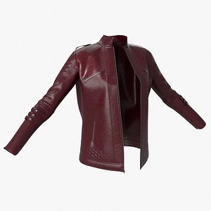 3D Realistic Leather Jacket for Women 4 Variants Game Ready