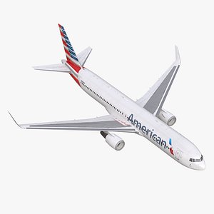 boeing 767-300er american airlines 3d max
