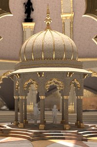 3D Indian pavilion model