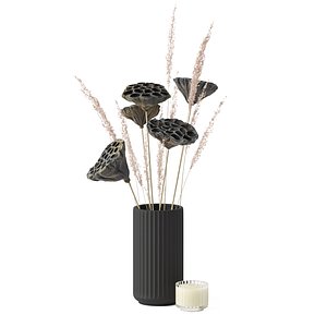 decor bouquet vase 3D